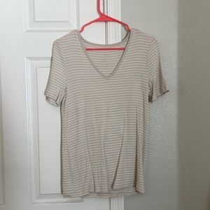 Beige striped tee
